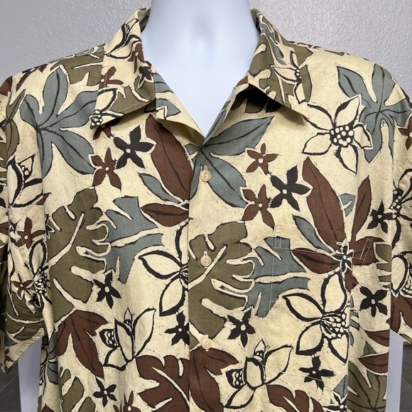 Vintage Burma Bibas Hawaiian Tropical Print Short Sleeve Button Up Shirt - Picture 2 of 5